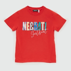 صورة Red T-Shirt Nebbati Design For Boys - 22SS1NB3549