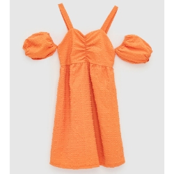 صورة Off Shoulder Orange Dress For Girls - 22SS0TJ4923