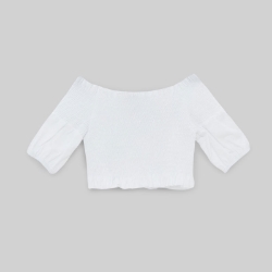 صورة White Off Shoulder Blouse For Girls - 22SS0TJ4604